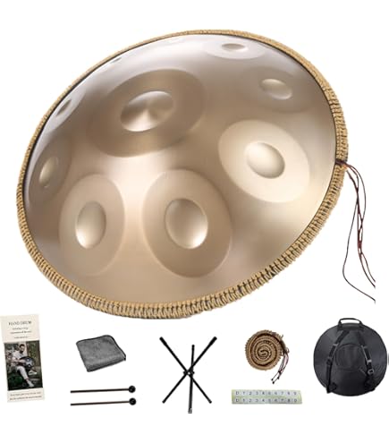 ハンドパン Dマイナー 10音 432Hz ゴールド Amazon | ハンドパン d マイナー 打楽器（ゴールド - 432hz - 10音